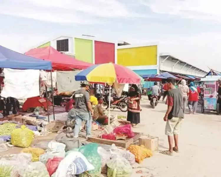 Pasar Pelangi Sepatan Tanpa Tempat Sampah