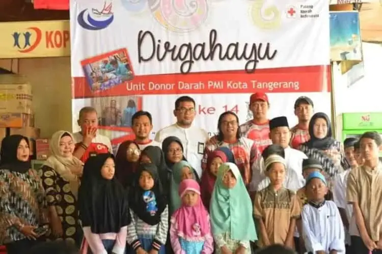 Peringati HUT UDD, PMI Kota Tangerang Santuni Anak Yatim