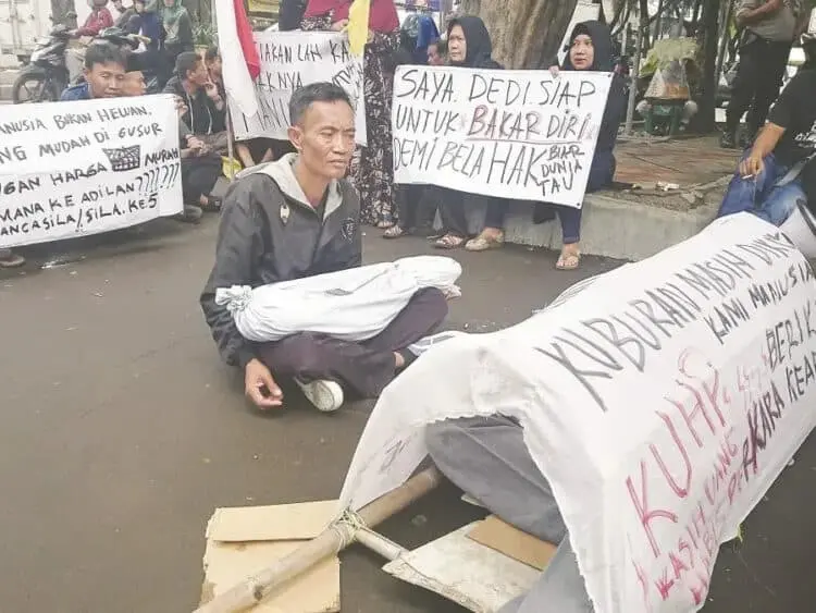 Tolak Harga Tanah Proyek JORR II, Warga Kampung Baru Demo Dua Lokasi