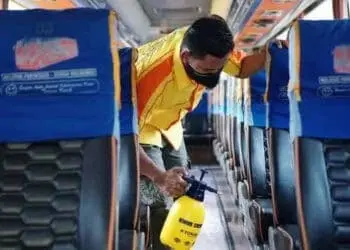 Tempat Ibadah di Kota Tangerang Disemprot Disinfektan