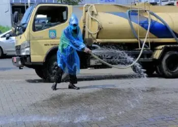 DLH Kota Tangerang Fokus Penyemprotan Disinfektan