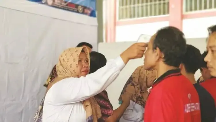 Cegah Corona, Suhu Tubuh Ratusan Napi Rutan Jambe Diperiksa