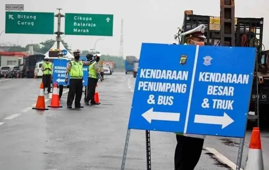 Pos Pelarangan Mudik di Tangerang