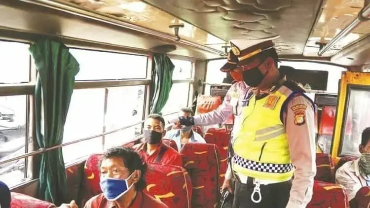 Selama Pelarangan Mudik, Sembilan Bus AKAP Diminta Putar Balik