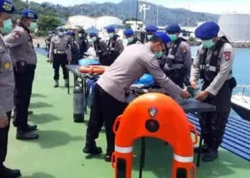 Antisipasi Penyerbaran Corona, Polda Banten Sisir Perairan Laut