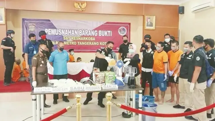 Polres Metro Tangerang Musnahkan 9 Kilogram Lebih Narkoba