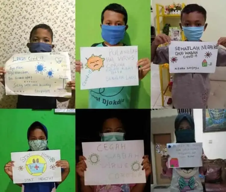 Rindu Sekolah, Siswa SD di Pandeglang Bikin Kreatifitas Lewat Medsos