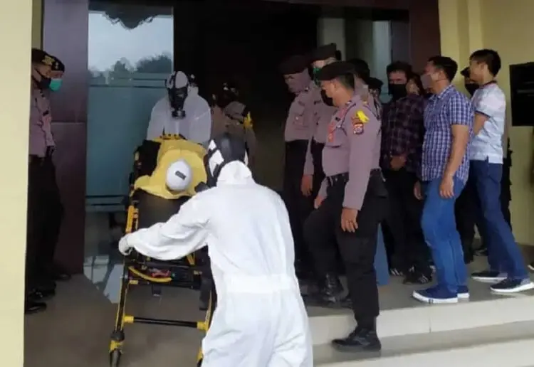 Polres Pandeglang Gelar Simulasi Penanganan Jenazah Covid-19