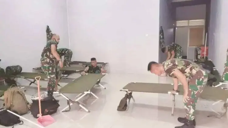 Persiapan PSBB, Sport Center Kelapa Dua jadi Posko Keamanan