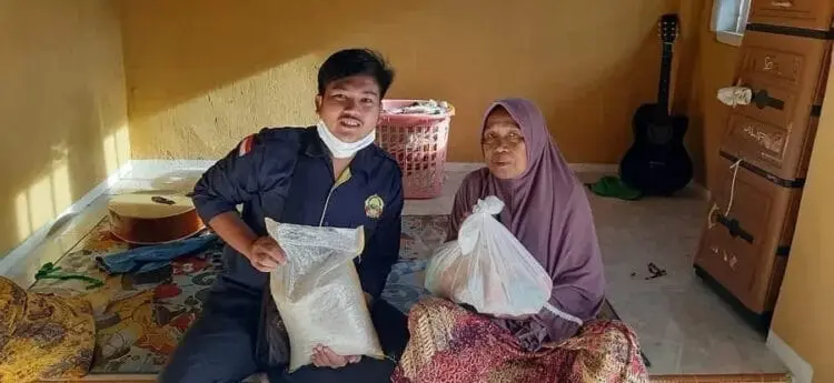 Peduli Warga Terdampak Corona, Mahasiswa Serang Utara Bagi-bagi Sembako