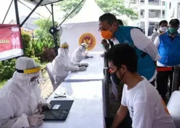 BIN Gelar Rapid Test di Pondok Aren, 16 Orang Positif Covid-19