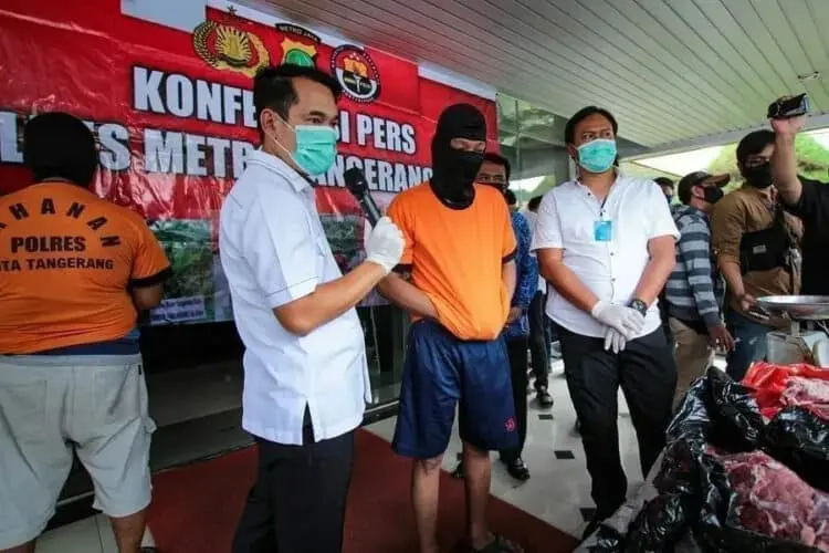 Pemasok dan Pengoplos Daging Babi Ditangkap