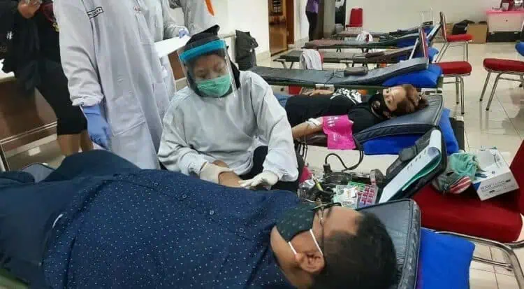 Ratusan Aparat TNI/Polri Gelar Aksi Donor Darah