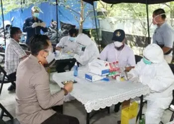 300 Anggota Polresta Tangerang Ikut Rapid Test