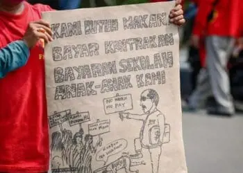 Upah Belum Dibayar, Buruh Gelar Unjuk Rasa