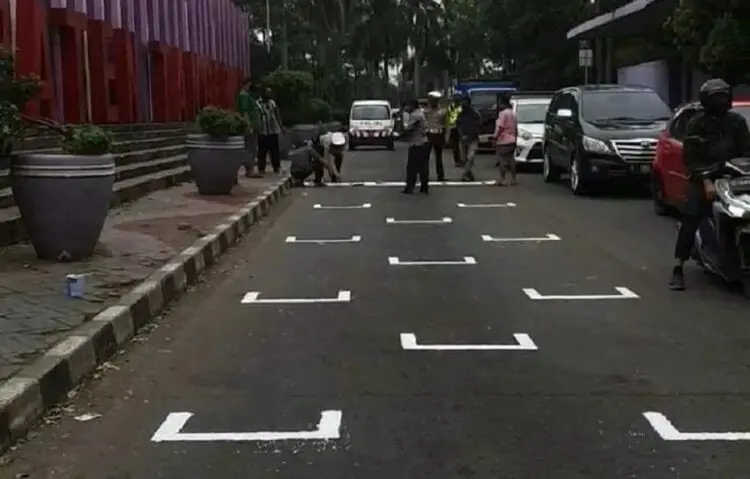 Polresta Tangerang Siapkan Garis Jaga Jarak Mirip MotoGP