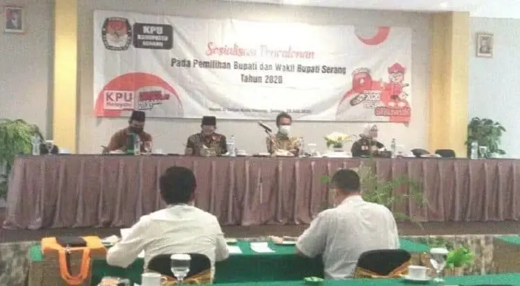 KPU Kabupaten Serang Turunkan Target Partisipasi Pemilih