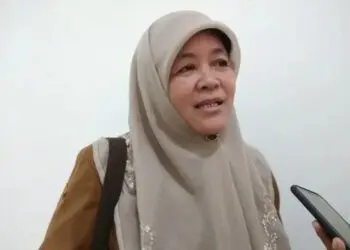 MEMBERIKAN KETERANGAN: Kepala DPMTSP Pandeglang, Ida Novaida saat diwawancarai awak media di lingkungan gedung Setda Pandeglang, beberapa waktu lalu. (DOK/SATELIT NEWS)