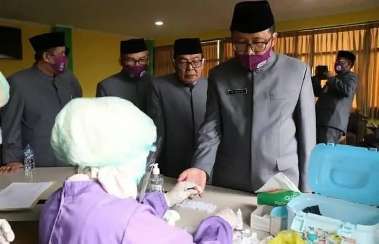Sebelum Berangkat, Kafilah Kabupaten Tangerang Jalani Rapid Test