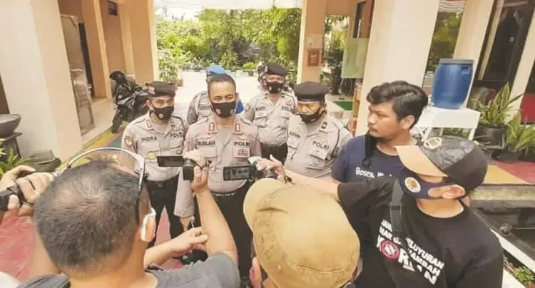 Polisi Jaga Ketat Kecamatan Pinang