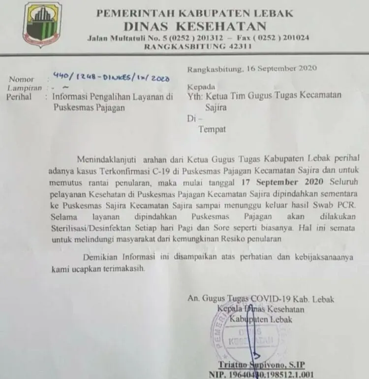 Empat Tenaga Kesehatan Positif Corona, Puskesmas Pajagan Ditutup