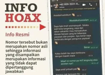 HOAKS DAN KONFIRMASI: Salah satu hoaks yang sempat beredar. (ISTIMEWA)