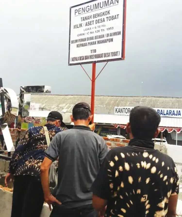 PD Pasar Diduga Serobot Aset Desa Tobat