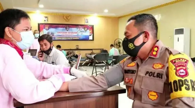 Polres Serang Gelar Donor Darah