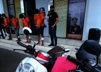10 Kali Gasak Motor, 4 Pelaku Ditangkap, 2 Orang Diantaranya Residivis