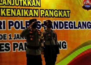 107 Personel Polres Pandeglang Diganjar Naik Pangkat