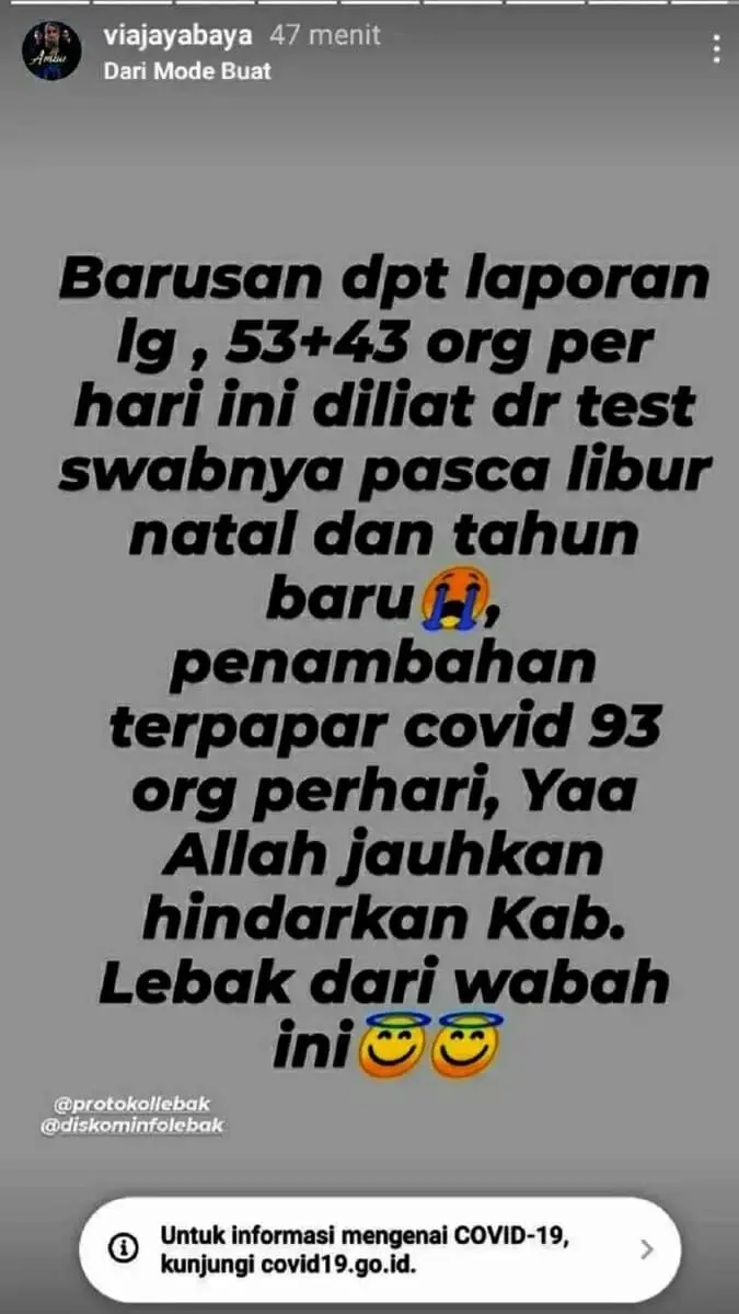 Kasus Positif Covid-19 di Kabupaten Lebak Terus Meningkat