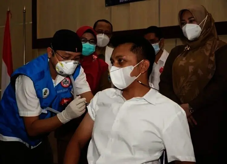 Wakil Bupati Duluan Divaksin Covid-19, Forkompinda dan Nakes Menyusul