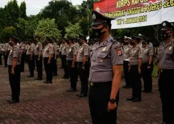 86 Personel Polres Lebak Naik Pangkat
