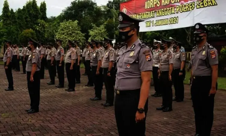86 Personel Polres Lebak Naik Pangkat