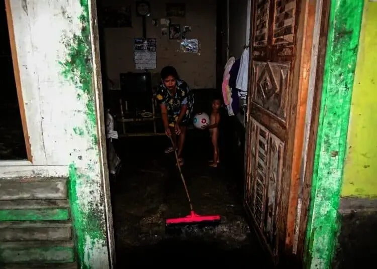 Pemukiman Warga Tergenang Banjir di Kresek