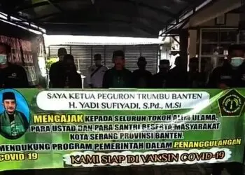 Dukung Program Vaksinasi, Perguruan Silat di Banten Lawan Covid-19