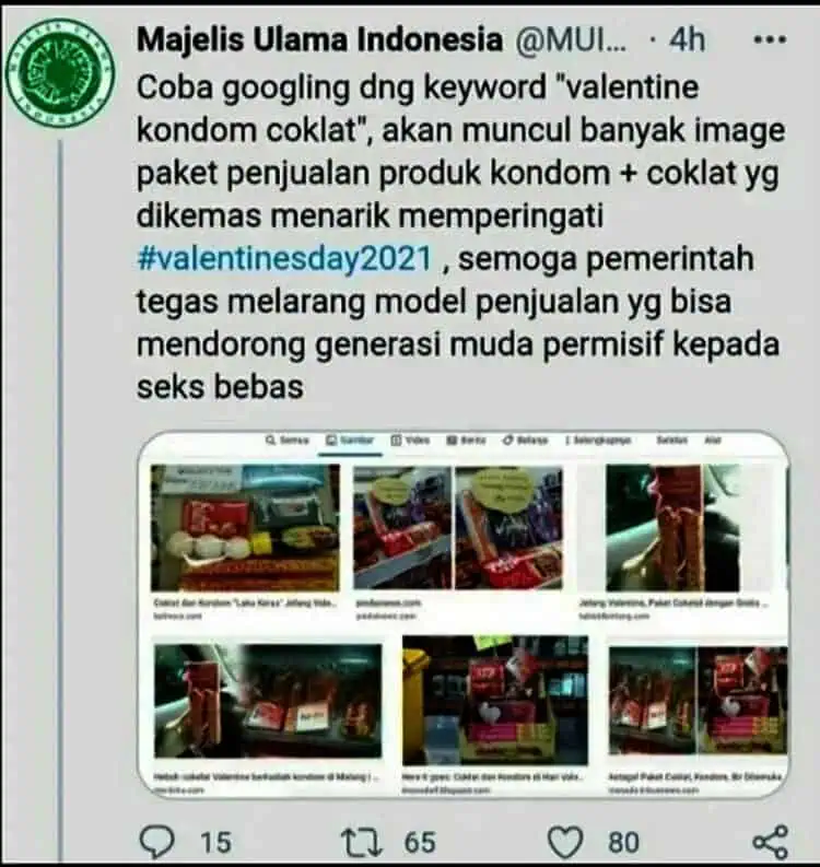 Cegah Penjualan Paket Valentine Berisi Cokelat dan Kondom