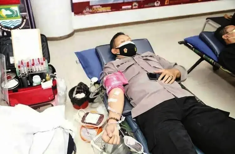 Bersama PMI, Polresta Tangerang Gelar Donor Plasma