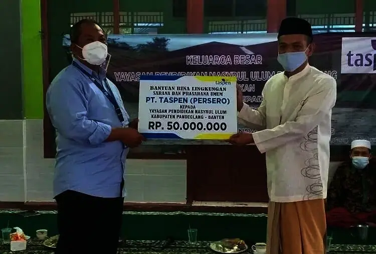 Pembangunan Ponpes YAPNU Dibantu PT. Taspen Rp50 Juta