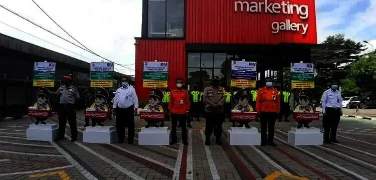 Polres Tangsel Launching Gerakan Disiplin Gunakan Masker Di Stasiun