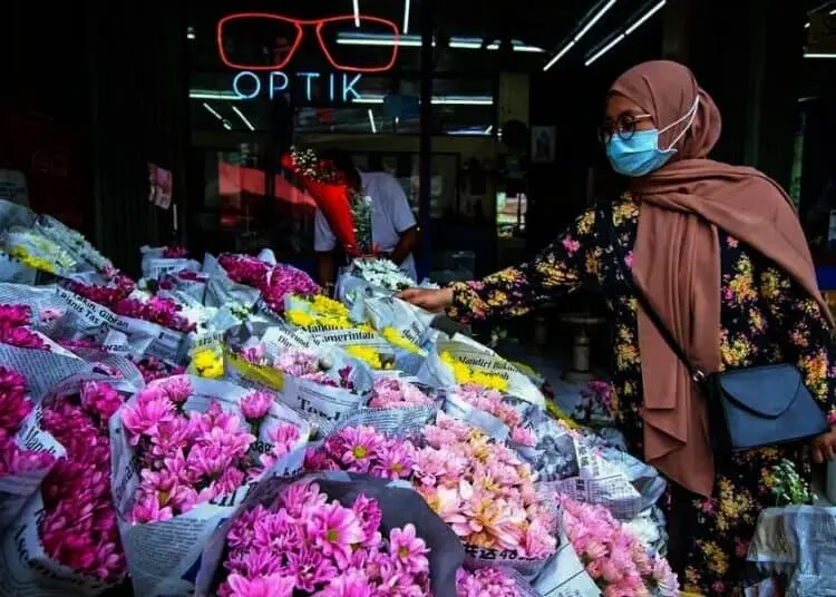Penjualan Bunga di Hari Kasih Sayang