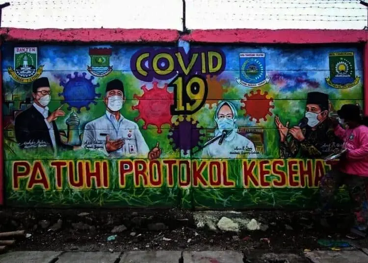 Mural Bertemakan Himbauan Protokol Kesehatan dan Vaksinasi