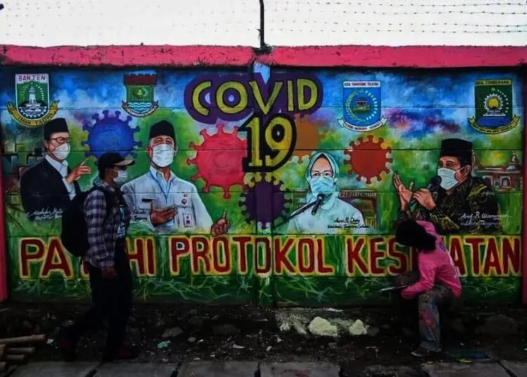 Mural Bertemakan Himbauan Protokol Kesehatan dan Vaksinasi