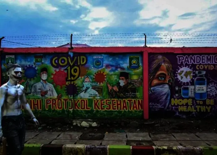 Mural Bertemakan Himbauan Protokol Kesehatan dan Vaksinasi