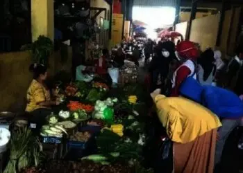 50 Pedagang di Pasar Rangkasbitung Gulung Tikar