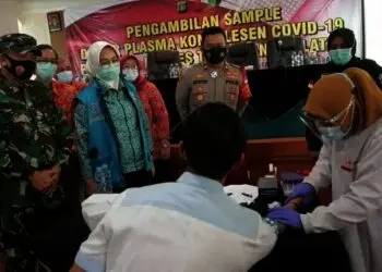 Polres dan Kodim 0506 Sumbang Darah Plasma ke Pemkot Tangsel