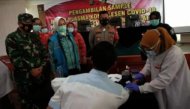 Polres dan Kodim 0506 Sumbang Darah Plasma ke Pemkot Tangsel