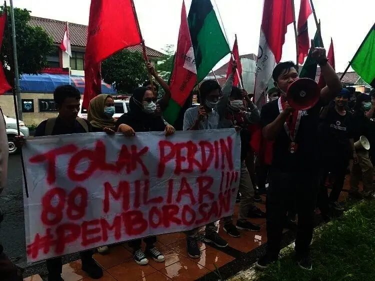 Kritik Dana Perdin, Mahasiswa Demo Dinkes Kabupaten Pandeglang