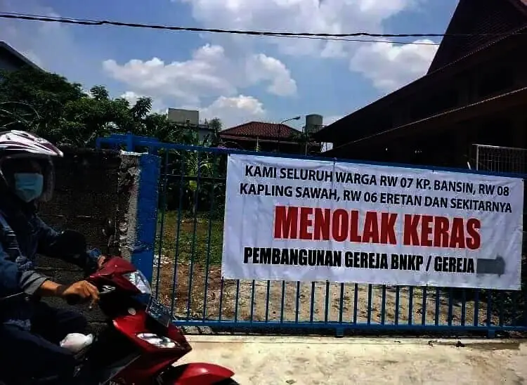 Pembangunan Gereja BNKP Ditolak Warga Sukajadi, Warga Takut Timbulkan Kemacetan