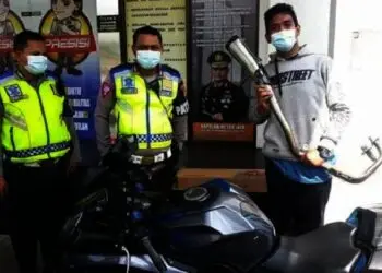Puluhan Motor Berknalpot Bising di Kawasan BSD Digaruk Polisi